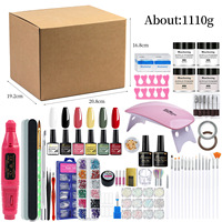 Kit Complet Manucure Pédicure Professionnel pour Salon, Outils et Fournitures Beauté des Ongles Acryliques DIY