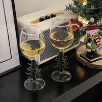 Tasses à thé sur pied personnalisées de luxe en verre borosilicate résistant à la chaleur pour verres à vin de mariage