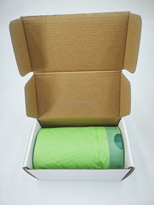 Rollo de bolsas de basura con cordón PBAT degradable compostable respetuoso con el medio ambiente, basura de cocina biodegradable resistente de 13 galones <span class=keywords><strong>ORIZON</strong></span> - Product Image 3