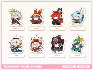 OEM Odm อะคริลิคสแตนดี้ เกนชิน อิมแพ็ค จี้โทรศัพท์ ตัวละครเมืองมอนด์สตัดท์ 5 ตัวละคร แอมเบอร์ - Product Image 1
