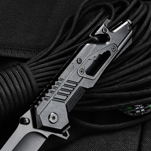 Couteau de poche tactique avec manche en aluminium, lame en acier inoxydable 3cr13, clé pliante d'urgence DIY, ouvre-boîte, ceinture, OEM HK FB085 1 - Product Image 4