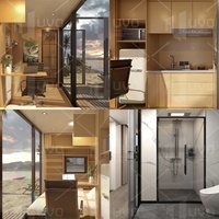 Maison conteneur modulaire préfabriquée de luxe à 2 étages en acier Smart Design Apple Capsule Villa pour une application hôtelière en plein air