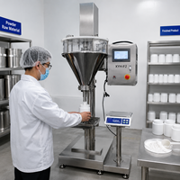 Machine de remplissage semi-automatique de poudre en acier inoxydable 304, équipement de dosage quantitatif pour l'emballage de sacs alimentaires