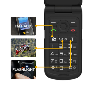 AGM M10 4G 플립 견고한 스마트 폰 48MB + 128MB 1200mAh 2.4 인치 대형 키패드 SOS 글로벌 밴드 친환경 핸드폰 듀얼 SIM 카드 - Product Image 5