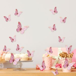 Wholesale 3D Acrylic Butterfly <b>Wall</b> <b>Stickers</b> PVC Stick Decals for Living Room Bedroom Home Decoration - Product Image 4