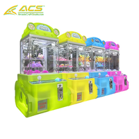 ACS Source Factory Meilleure vente Distributeur de jouets à monnayeur mini en plastique, version anglaise commerciale, pour attraper des poupées colorées de boutique, Garantie 1 an