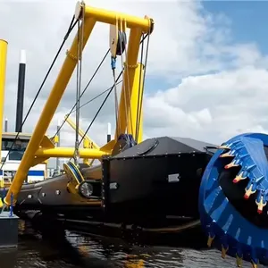 keda River Sand Dredging Equipment Barge Pumping Machine Unload Cutter Suction Dredger