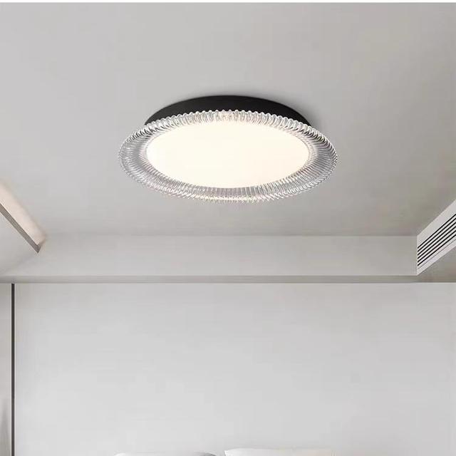 Italian Modern Minimalist Bedroom Living Room Surface Mounted LED Ceiling Lamp with Acrylic Cover Iron Frame Luxury Design