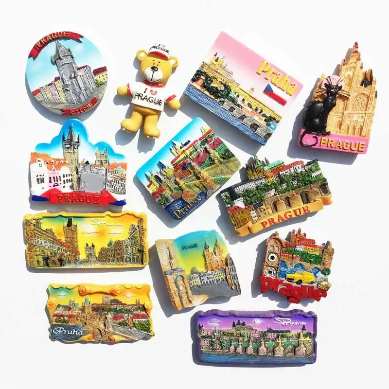 Segnalibro magnetico personalizzato 3D magnete da frigo in resina ceca prague praha Souvenir turistico