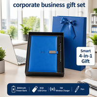 Coffret Cadeau d'Entreprise Universitaire Haut de Gamme Gravé avec Boîte Rigide, Carnet à Chargement Sans Fil et Stylo – Édition Académique