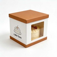 Boîtes d'emballage carrées pliables en deux parties pour gâteaux, avec fenêtre et couvercle, pour gâteaux de 8, 9, 10, 11 pouces – Offre Spéciale