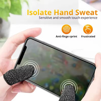 Guantes para Dedos para Juegos PUBG Mobile, Antideslizantes, Anti-Sudor, Ultrafinos, Transpirables, de Alta Sensibilidad, con 18 Fibras de Cobre en las Puntas de los Dedos