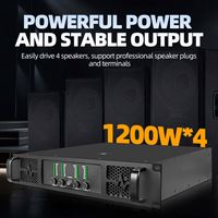 Amplificateur professionnel de haute qualité 2U 4*1200W 4 canaux, amplificateur stéréo classe H, système de sonorisation, amplificateur de puissance