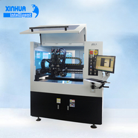 Machine de distribution automatique de colle à double tête avec armoire intégrée, vision CCD et écran tactile HMI