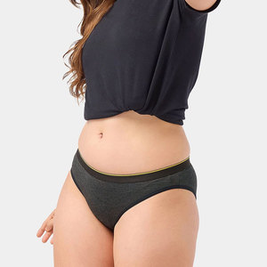 Sous-vêtements pour femmes à taille haute, respirants, en tricot uni, avec logo personnalisé, vente en gros, confortables pour adultes - Product Image 3