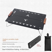 Table portable pliante pour une personne pour l'extérieur pour l'escalade et la randonnée Table à manger pliante en alliage d'aluminium à ouverture rapide