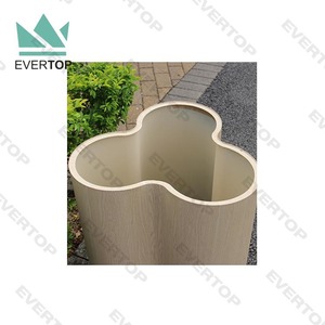 SD-53 재활용 휴지통 3칸 쓰레기통 3칸 분리수거함 나무 무늬 야외용 재활용 휴지통 3 스트림 - Product Image 5