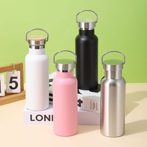 Bouteille d'eau isotherme portable en acier inoxydable à double paroi de 500 ml avec couvercles, cadeau promotionnel, bouilloire pour activités de plein air - Product Image 1