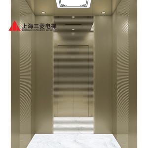 Ascenseur pour passagers Mitsubishi, 450 kg, 3 arrêts, sans engrenages, entraînement AC moderne, acier inoxydable, certifié ISO, ascenseur commercial - Product Image 4