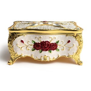 กล่องเครื่องประดับโลหะวินเทจสไตล์ยุโรปสุดหรู งานฝีมือตกแต่งบ้านแบบโบราณ - Product Image 6