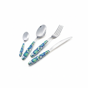 Fournisseurs indiens robustes Ensembles de couverts de mariage Fabricant de couverts de luxe en acier inoxydable mat argent Ensemble de couverts pour hôtels - Product Image 1