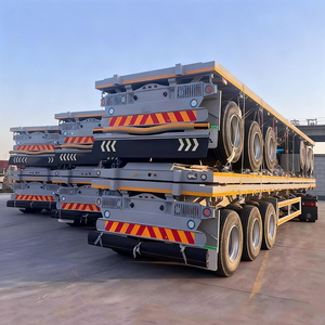 Semirremolque de Plataforma Plana para Contenedores de 20 a 50 Pies, de 3 a 5 Ejes, de 30 a 40/60 Toneladas, Nuevo y Usado, con Capacidad de Carga Máxima de 100 Toneladas - Product Image 2