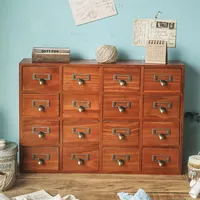Grande boîte de rangement de bureau multicouche en bois de style japonais tiroir de rangement de bureau debout pour le bureau, la maison et le salon