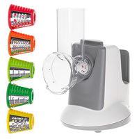 Trancheuse manuelle électrique multifonctionnelle pour légumes, mandoline, déchiqueteuse, 5 lames intérieures réglables, râpe domestique