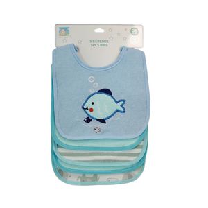 Bavoirs bébé en coton tricoté nouveau-né impression et broderie conception lavable Durable imperméable à l'eau salive serviette bavoirs bave - Product Image 4