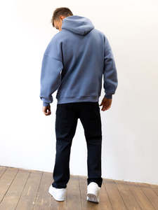 Sweat-shirt à capuche oversize pour homme, couleur unie, en molleton de coton, décontracté, pour l'automne, coupe classique, sweats à capuche et sweat-shirts pour homme - Product Image 2