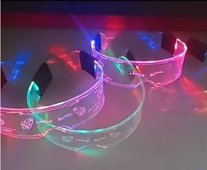 BB Promotional Party Supplies Free Sample Custom Logo Glow in The Dark Party Supplies Led Light Up Glasses Party Led Glasses