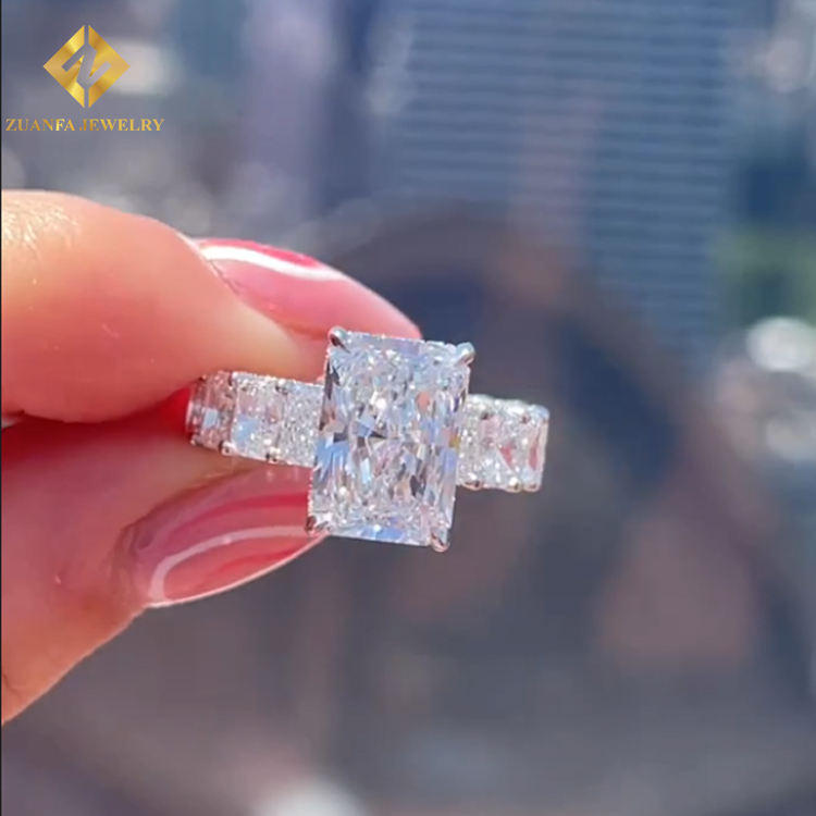 10K moissanite radiant cut