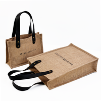 Sac fourre-tout en lin écologique personnalisé avec motif de lettres, réutilisable pour le shopping et les voyages