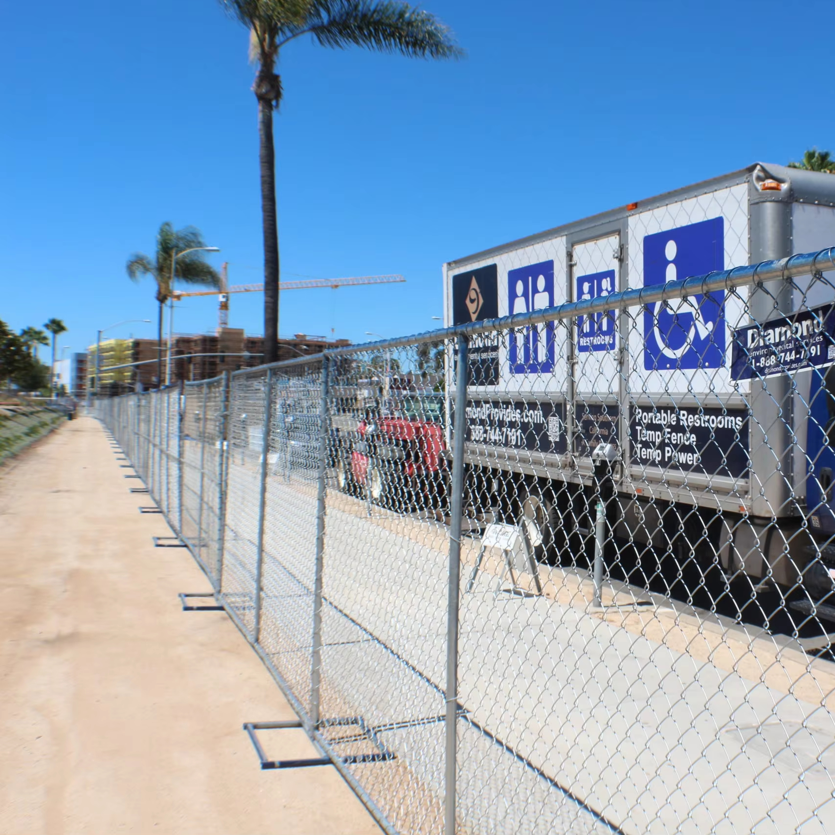 American Standard Galvanized Temporary Construction Fence Chain Link Panel  with Cross Tubes for Safety Fencing| Alibaba.com