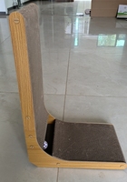 Grattoir à chat de luxe en forme de L avec balle en carton pour la protection des meubles des chats d'intérieur emballés dans un carton