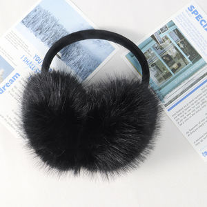 Оптовая продажа, мужские и женские наушники с защитой от холода, мягкие пушистые плюшевые наушники из искусственного меха, теплые зимние теплые наушники - Product Image 2