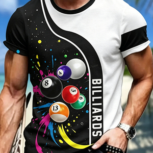 T-shirt da uomo S.Q.F. 100% cotone, stampa a trasferimento termico, 300 grammi, modello 8 Ball, stile retrò vintage grunge streetwear, manica corta, girocollo, casual - Product Image 6