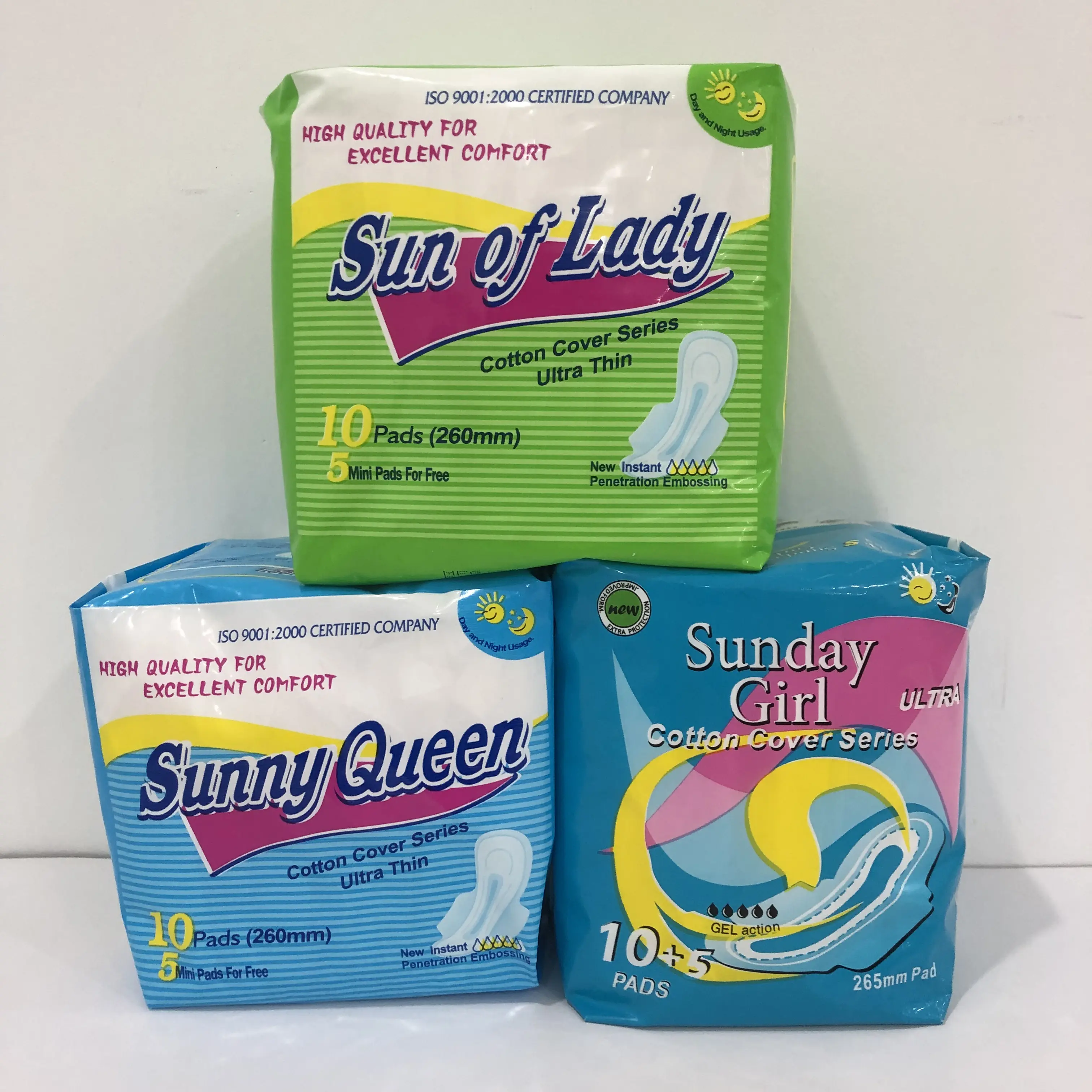 Disposable herbal sanitary pads female sanitary towel women pad to Kenya