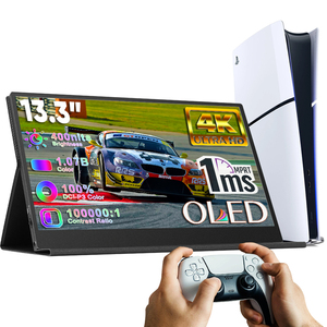 Moniteur de jeu <span class=keywords><strong>portable</strong></span> de 13,3 pouces <span class=keywords><strong>OLED</strong></span> avec écran FHD, temps de réponse de 1 ms, 100 % DCL-P3, mini <span class=keywords><strong>PC</strong></span> <span class=keywords><strong>4K</strong></span> IPS pour les entreprises, noir - Product Image 1