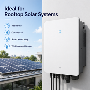 อินเวอร์เตอร์พลังงานแสงอาทิตย์ระบบไฮบริดแบบกริดเปิด/ปิด12KW 8KW 7kw 5KW <span class=keywords><strong>6KW</strong></span> สามเฟสสำหรับระบบสุริยะ - Product Image 4