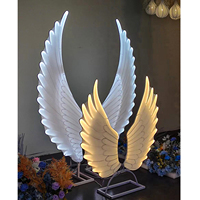 Tissu LED ailes d'ange lustres mariage allée toile de fond décoration alimentation ca papillon forme IP20 bouton contrôle Durable