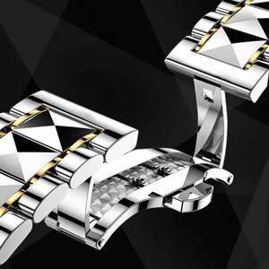 Reloj de Pulsera de Cuarzo Luminoso Impermeable Simple y Antiguo para Hombre VA VA VOOM, Reloj de Negocios con Correa de Acero Inoxidable, Moda Masculina - Product Image 4