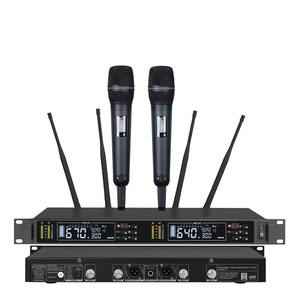P830J Micrófono inalámbrico profesional de largo alcance Rendimiento en el escenario True Diversity Ktv Sistema de sonido Audio <span class=keywords><strong>Caraoke</strong></span> Song Machine - Product Image 2