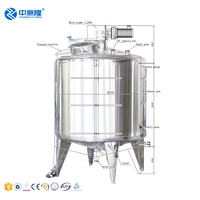 Réservoir de mélange de liquide en acier inoxydable 500l 1000L 2000L 3000L 5000L avec agitateur pour le lavage des mains Machine de fabrication de savon liquide Mélangeur