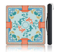 Tapis de jeu de Mahjong avec impression artistique, 6 motifs, étui de transport inclus, floral, mandala, koi, rose, arc-en-ciel, abstrait, flamant rose, qualité supérieure