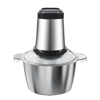 Penggiling Makanan Dapur Rumah Tangga 2L 3L Elektrik Stainless Steel Penggiling Daging Dapur Rumah Tangga Pemotong Pengiris Otomatis Kecil