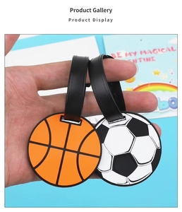 Étiquettes <span class=keywords><strong>de</strong></span> bagage personnalisées en PVC pour le basketball, le football, le baseball, avec sangle réglable, breloque <span class=keywords><strong>de</strong></span> sac <span class=keywords><strong>de</strong></span> sport, accessoire <span class=keywords><strong>de</strong></span> voyage, anti-perte - Product Image 5