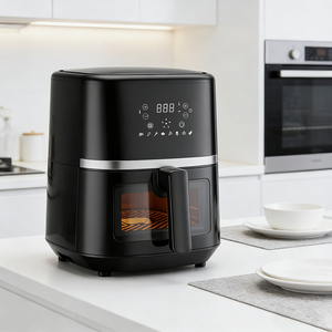 <span class=keywords><strong>Friteuse</strong></span> à air électrique numérique 5,5 L <span class=keywords><strong>sans</strong></span> <span class=keywords><strong>huile</strong></span> avec fenêtre de visualisation, réservoir antiadhésif, protection contre la surchauffe, écran LED, appareil électroménager - Product Image 6