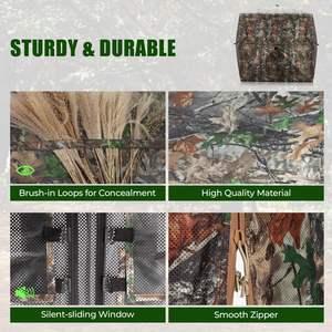 เต็นท์ล่าสัตว์แบบมองเห็นได้ 360 องศา เปิดประตูด้านบนได้เต็มที่ เหมาะสำหรับนักถ่ายภาพและดูนก - Product Image 6