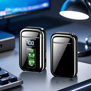 Encendedor de arco eléctrico USB recargable de alta calidad Pantalla LCD sin llama de estilo de diseño clásico para iluminación de cigarrillos para acampar - Product Image 2